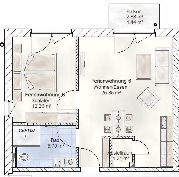 Sporthotel Neuruppin - Apartmenthaus Mit Ferienwohnungen Eksteriør bilde