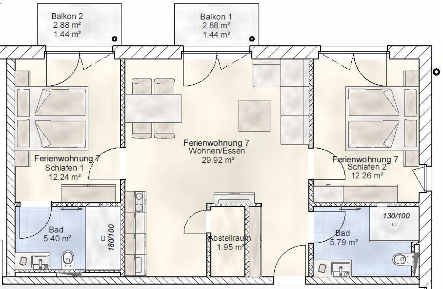 Sporthotel Neuruppin - Apartmenthaus Mit Ferienwohnungen Eksteriør bilde